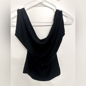 Black open back Tshirt